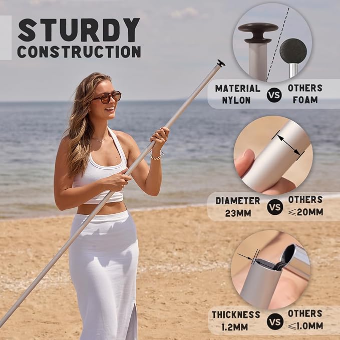 WEKAPO Extra Replacement Poles for a Beach Tent 7'1'' Tall Made 6061 Aluminum (for Tent 9x10)