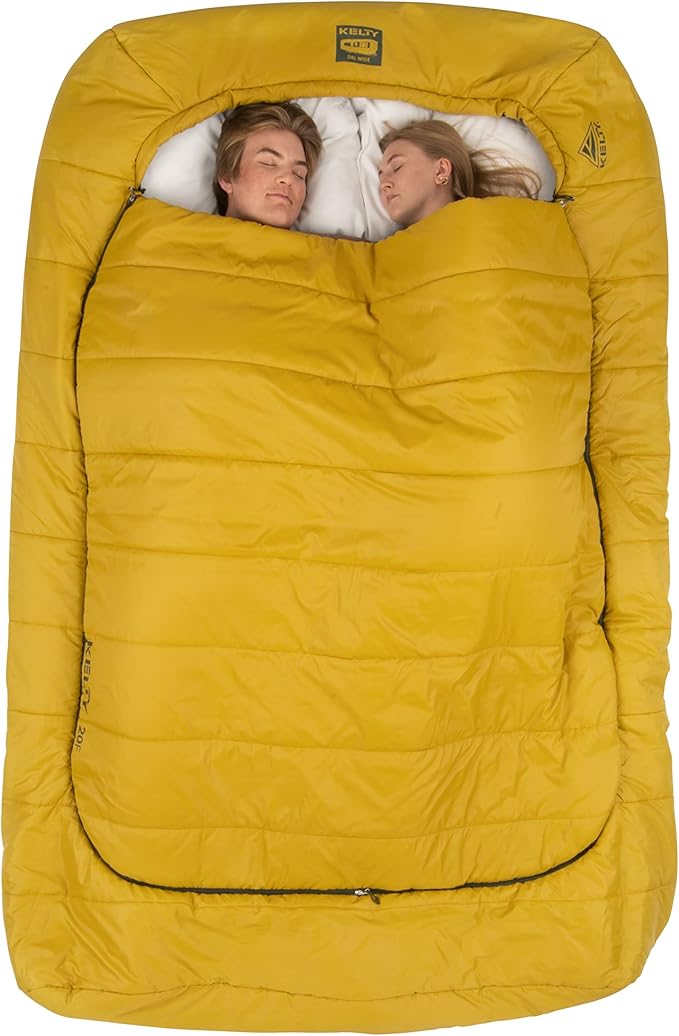 Kelty Tru.Comfort Doublewide 20 Degree Sleeping Bag – Two Person Synthetic Camping Sleeping Bag for Couples &amp Family Camping