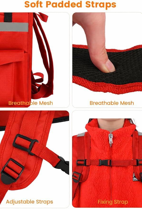 Bodaon Food Delivery Backpack with 2 Base Plates Dual-Layer Insulated Compartments Waterproof Lining Reflective Strip - Pizza Delivery Bag for Bike Couriers Grocery Takeout Food Transport