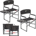 SUNNYFEEL Camping Directors Chair Heavy DutyOversized Portable Folding Chair with Side Table Pocket for Beach FishingTripPicnicLawnConcert Outdoor Foldable Camp Chairs