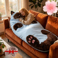 Fluffy Cat Sleeping Bag for Adults Soft Cozy Plush Cat Print Envelope Sleeping Bag for Human 68.89 inch Washable Warm Blanket for Camping Travel and Sleepovers Home