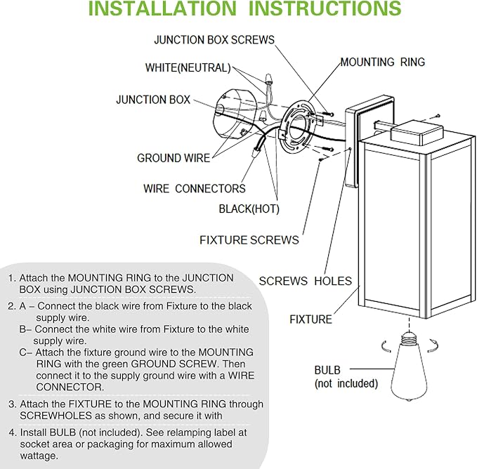 Extra Large Outdoor Wall Lantern20 Inch Outdoor Wall Lights Exterior Waterproof Wall Sconce Anti-Rust Wall Mounted Lighting with Glass Shade Matte Black Wall Lamp with E26 Socket for Porch
