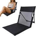 Portable Foldable Beach Recliner Legless Lounge Chair with Comfortable Backrest Lightweight Outdoor Seat for Camping Lawn Poolside Garden Backyard Park Travel Relaxation Spaces