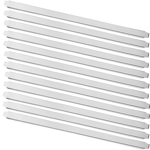 (Set of 12) 20 Stainless Steel Steam Table Adapter Bars – Hotel Pan Divider for Full &amp Fractional Size Pans Commercial Food Service Use (12 21 inches Long)