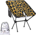 Honeybaby Folding Camping Chair Giraffes Skin Print Camping Chairs Lightweight Portable Chair Outdoor Foldable Chairs for Camping Travel Picnic Beach Hiking