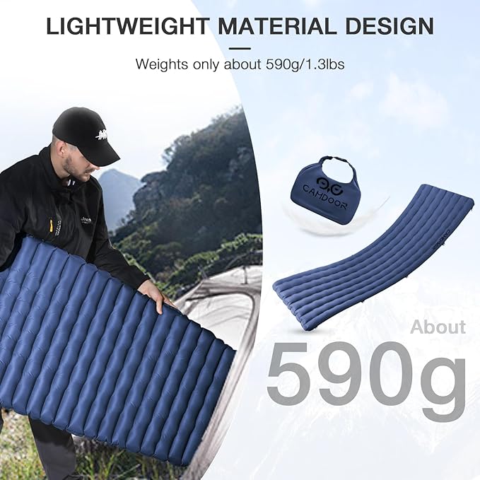Inflating Sleeping Pads Ultralight Sleeping Pad Insulated - Camping Mattress for Backpacking Hiking with Bag Compact Sleeping Mat for Camping