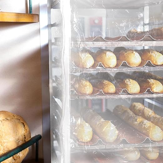 GALPADA PVC Bread Pan Rack Cover 28x23x61 Inch for Bakery Bun Rack Anti-Scratch Bread Maker Cover for Commercial and Home Use