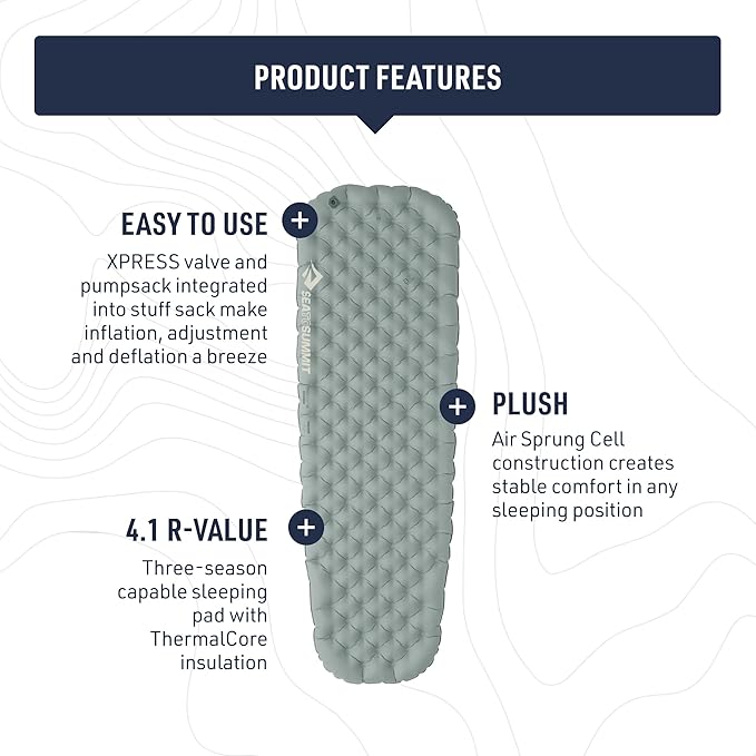 Sea to Summit Ether Light XR Insulated Sleeping Pad Rectangular - Regular (72 x 25 x 4 inches)