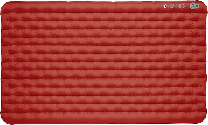 Big Agnes Rapide SL - Insulated Sleeping Pad Ultralight All Season Compact Backpacking and Hiking Pumphouse Sack Included Orange 40X72 Double Wide