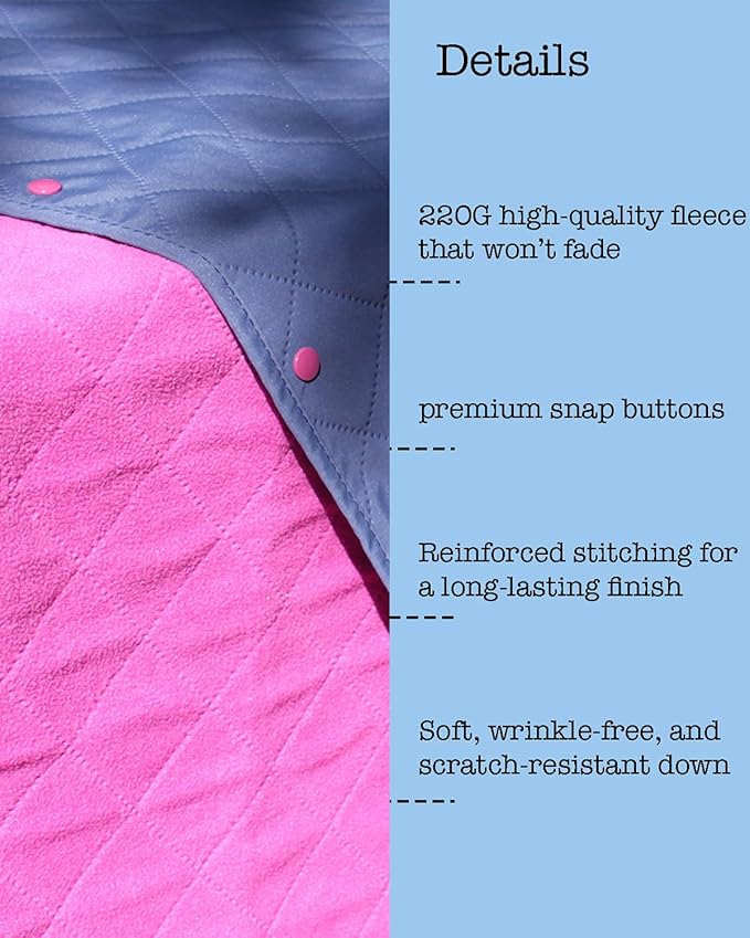 Waterproof Outdoor Stadium Blanket – Quilted &amp Windproof 57x49 Compact Picnic &amp Beach Blanket for Camping Sports Travel – Car Seat Cover for Post-Water Activities (Navy+Violet)