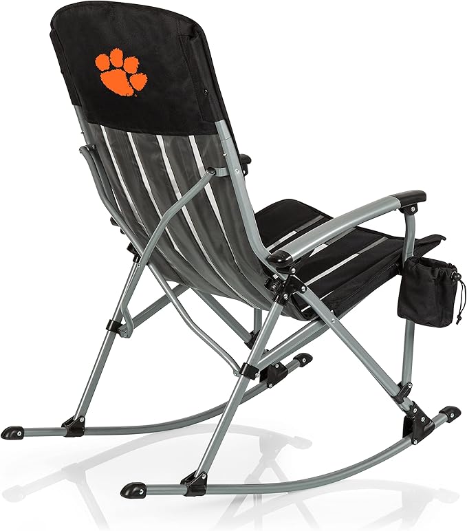 Picnic TIME NCAA Unisex-Adult NCAA Outdoor Rocking Camp Chair XL Heavy Duty Camping Chair for Adults