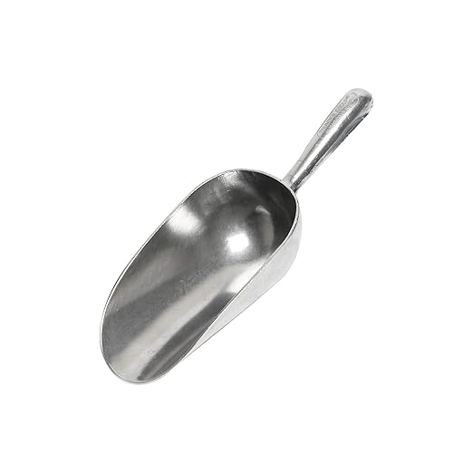 Thunder Group ALTWSC005 Scoop 5 oz. Capacity Tapered Bowl Contoured Handle Rust-Proof Aluminum NSF Pack of 12