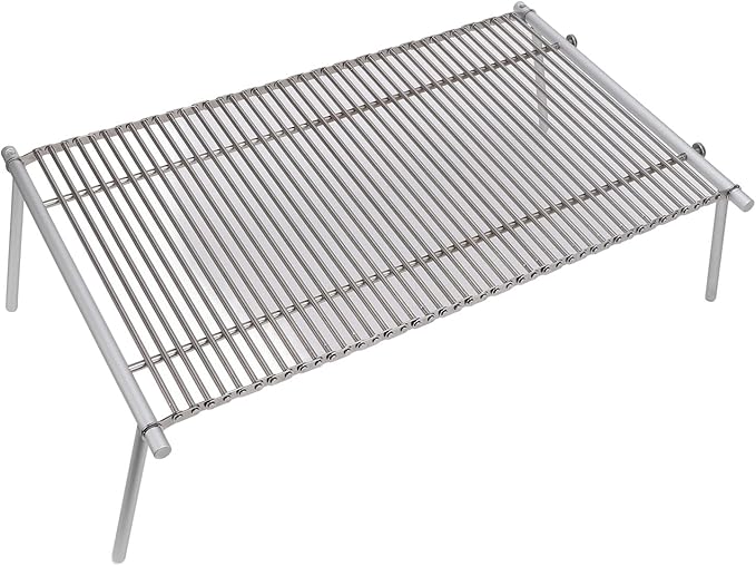 Folding Camping Table Portable Roll Up Table Board with Storage Bag Stainless Steel Adjustable Height for Picnic Camping BBQ Party Backyard Beach Sliver
