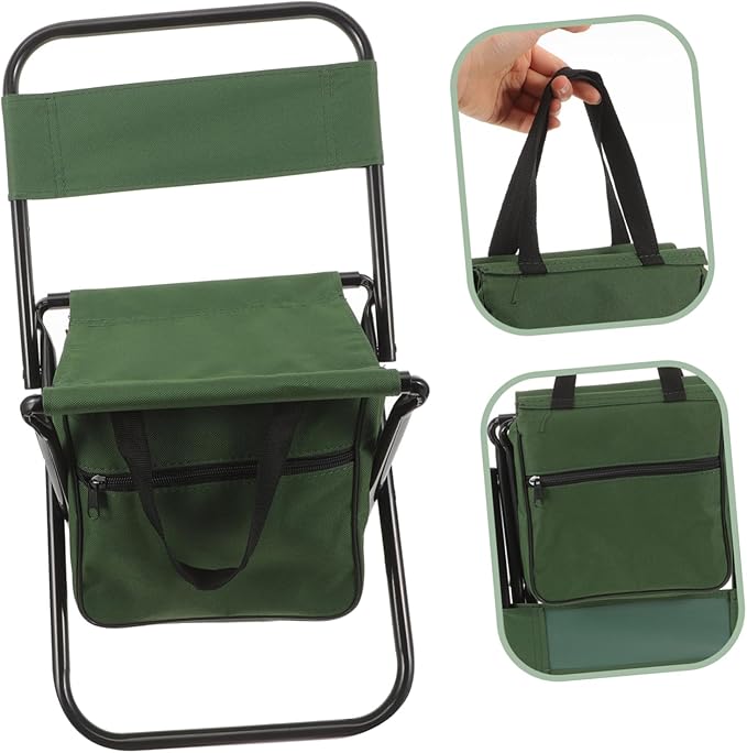 Comfortable Folding Chair Backrest Multi-Functional Portable Stool for Fishing Camping and Beach Use Lightweight Design for Outdoor Activities