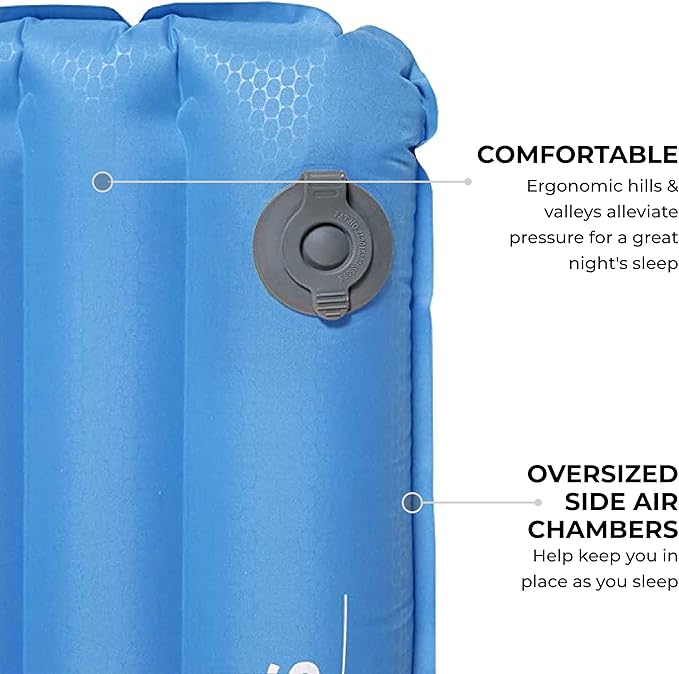 Teton Altos Inflatable Sleeping Pad Sleeping Mat for Camping Backpacking Hiking Budget Friendly and Durable