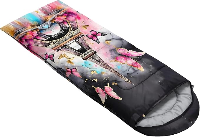 QOOMO Camping Sleeping Bags3 Season Warm &amp Cool WeatherLightweightWaterproof Sleeping Bags for Adults &amp KidsTravelingand OutdoorsCamping Gear Equipment