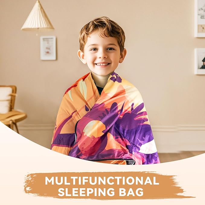 Kids Sleeping Bag for Camping - Lightweight 3 Season Backpacking Sleeping Bag Compact Child Sleeping Bag for Girls and Boys Waterproof Youth Sleeping Bag for Outdoor by Croosseoutdoors