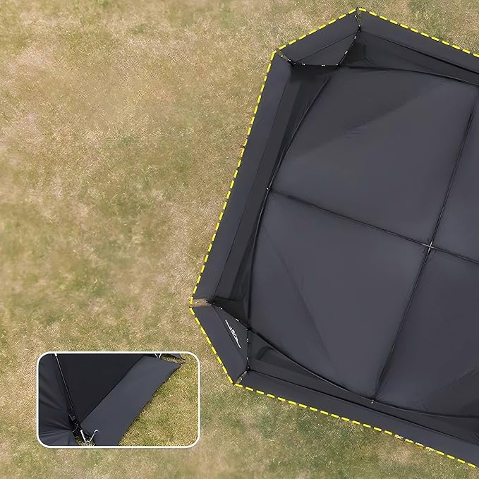 Mountainhiker Dome Tent for 5-10 People 4-Season Waterproof Camping Tent with UV Protection Chimney Hole Easy Setup Lightweight Outdoor Shelter for Family &amp Group Camping