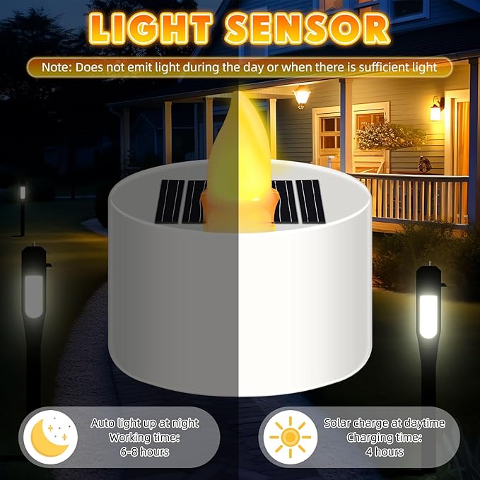 36 Pcs Solar Tea Lights Bulk Outdoor Waterproof Rechargeable Dusk to Dawn Lighting Small Valentine's Day Flameless Flickering LED Votive Candles for Garden Patio Party Lanterns (Amber)