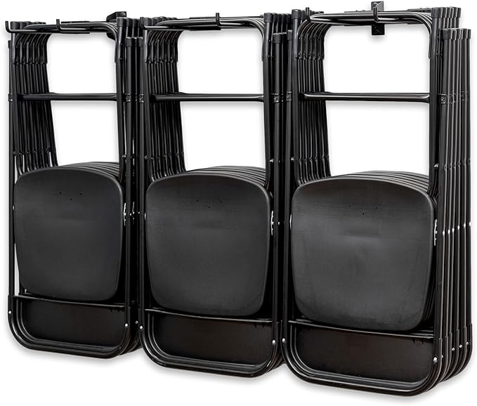 StoreYourBoard Chair Storage Rack Triple – Heavy Duty Folding Chair Rack for Home &amp Garage Organization Holds 300 lbs Chair Hangers for Folding Patio Beach &amp Camping Chairs