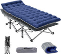 NAIZEA Folding Camping Cots for Adults Folding Cot with Mattress Camping Foldable Bed Portable Military Cot Double Layer Oxford Strong Heavy Duty Sleeping Cots for Camp Office Travel