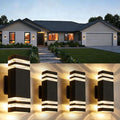 LMP 4 Packs Outdoor Wall Lights Up and Down LED Porch Lights IP65 Waterproof Aluminum Exterior Lighting Fixtures Outdoor Sconces Wall Lighting for House Front Door Garage (3000K Bulbs Included)