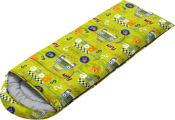 Kids Sleeping Bag for Boys and GirlsMonster Alien Print-Lightweight Warm Portable Outdoor Indoor-Waterproof Cold Weather Resistant Sleeping Bag for Camping Hiking