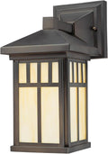 Westinghouse 6732800 Burnham One-Light Exterior Wall Lantern on Steel with Honey Art Glass Oil Rubbed Bronze Finish 1 Pack
