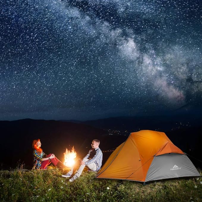 Forceatt Tent for 2 and 3 Person is Waterproof and Windproof Camping Tent for 3 to 4 SeasonsLightweight Aluminum Pole Backpacking Tent Can be Set Up QuicklyGreat for Hiking