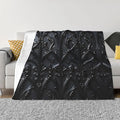 Black Fence 80x60 Printed Soft Fleece Blanket for Sofa Bed and Camping - Cozy Blanket for Travel Picnics Nighttime Use