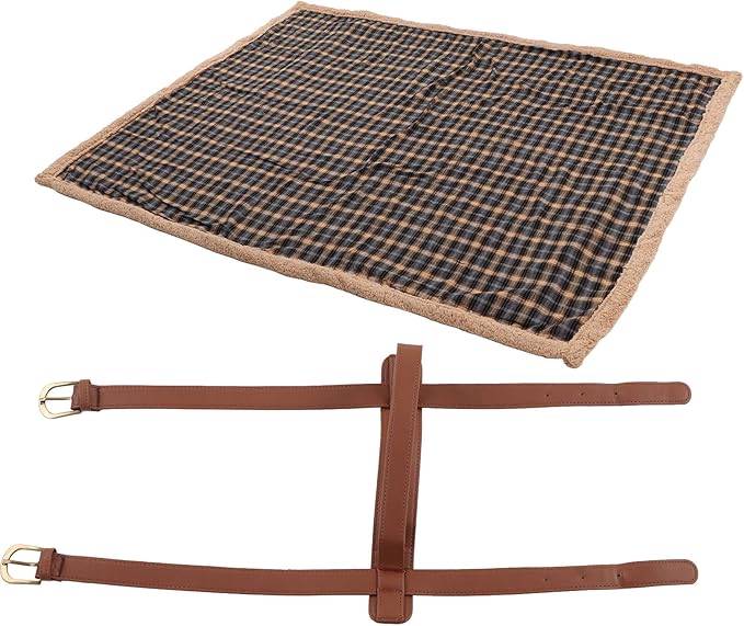 Thermal Insulation Picnic Blanket Sherpa Plaid Leather Large Thickened Outdoor Camping Mat - Keep Warm Portable with Handle for Hiking Beach Travel and Sports
