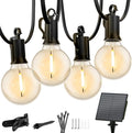 Minetom 158FT Solar String Lights Outdoor with Cable Ties and Hooks Commercial Waterproof Solar Powered Patio Lights with 75 LED Shatterproof Bulbs Hanging Light for Outside Backyard Garden Decor