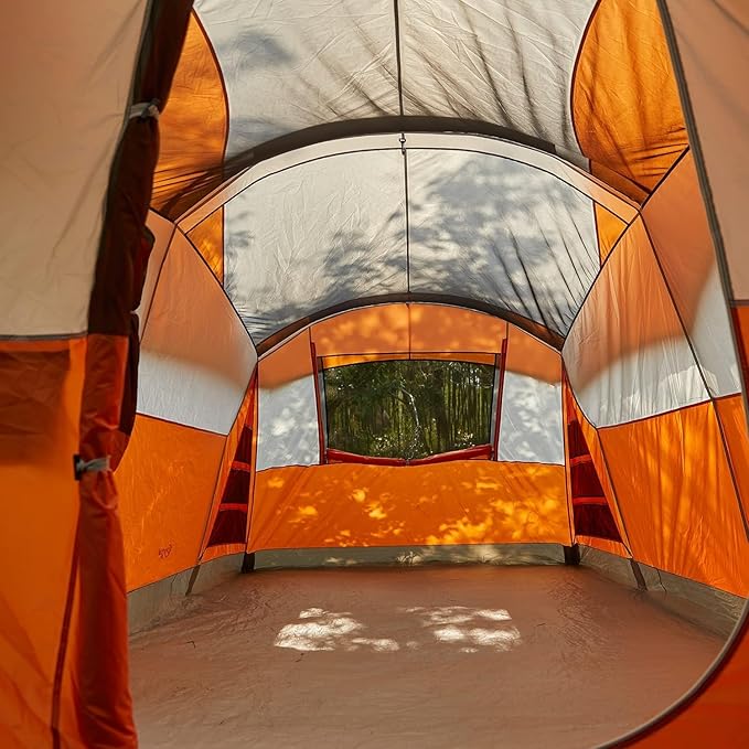 PORTAL 6/8/10 Person Family Camping Tent with Screen Room Water Resistant Big Tunnel Tents with Rainfly Large Family Tent for Camping Outdoor Patio