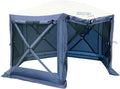 CLAM Pop Up Screen Tent Outdoor Camping Gazebo Canopy Pavilion 12.5' Blue