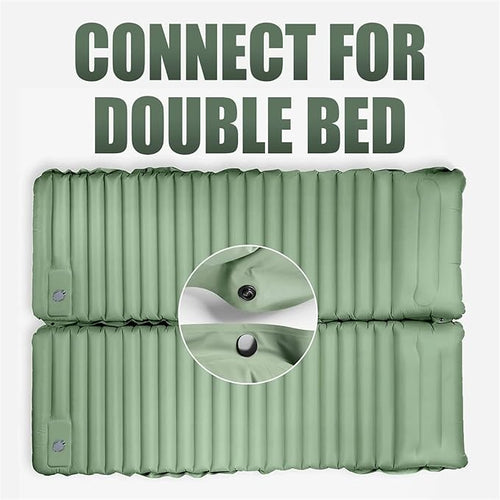 10cm Inflatable Camping Bed with Pillow – Hand &amp Foot Pressure Inflation for Outdoor Tent Use(B2)