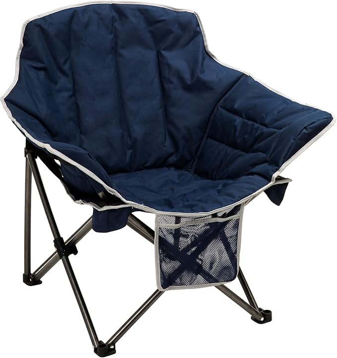 SUNNYFEEL Oversized Camping Chair Heavy Duty Folding Moon Chair Large Sofa Chair for Adults 500 LBS Portable Camp Lawn Chair with Storage Bag for Beach Trip Lawn Outdoor Camp for Adults &amp Carry