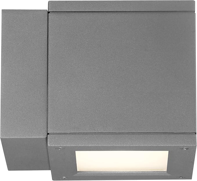 WAC Lighting WS-W2505-GH Rubix LED Outdoor Wall Light Fixture Double Light 3000K Graphite