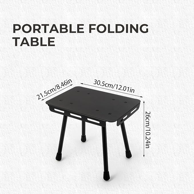 Foldable Camping Table &amp Stool Combo Aluminum Alloy Portable Outdoor Desk with Storage Pouches Multifunctional Furniture for Backpack-Friendly Modern Camping High Durability