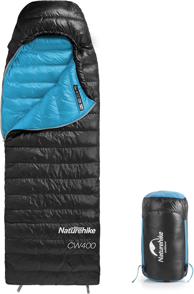 Naturehike Ultralight Down Sleeping Bag 650FP Backpacking Sleeping Bag for Adults 40.4℉ Waterproof Sleeping Bags for Camping Hiking Traveling with Compression Sack