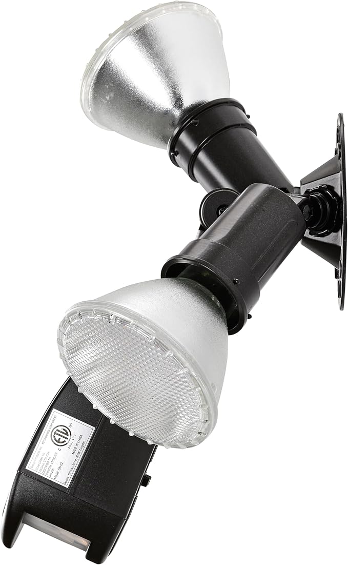 Nuvo Satco SF76/503 Two Light Outdoor Heavy Duty Cast Aluminum Durable Weather Proof Security Flood Light with Motion Sensor Bronze