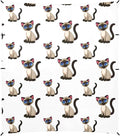 Camping Sun Shelters Cute Blue Eyes Siamese Cat Beach Canopy 126 * 110.2in
