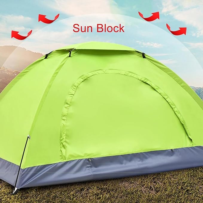 1-2 Person Ultralight Single-Layer Camping Tent – Anti-UV Portable Tent for Hiking Backpacking &amp Fishing Trips