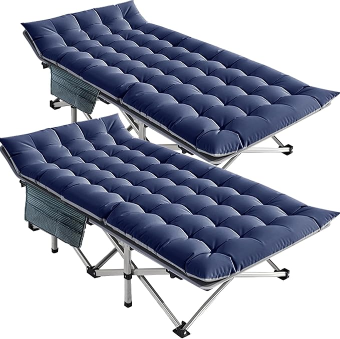 MOPHOTO Oversized Folding Camping Cot for Adults 78 x 32 XXL Heavy Duty Sleeping Cots for Adults Portable Sleeping Bed Outdoor Camp Cot with Mattress for Home Camp Office Nap