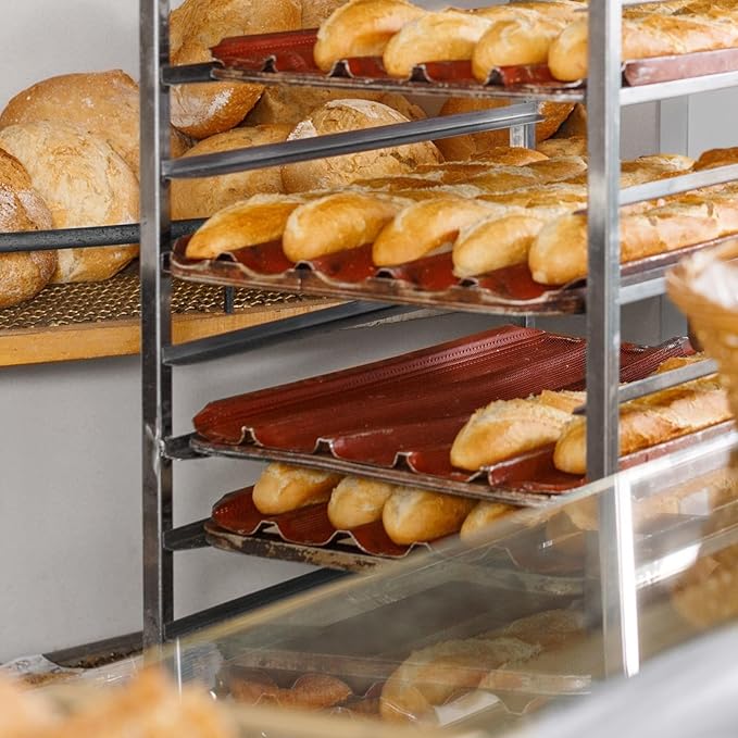 10-Tier Sheet Pan Rack with Wheels | Heavy-Duty Commercial Bakery Bun Pan Storage Solution