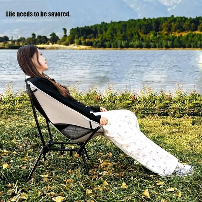 Lightweight Three-Side Microporous Breathable MeshSupport Weight 330 LbsOutdoor ChairWider Seat Height 16inSquare Structure for Solid SupportLawn Chair for Beach Balcony Camping