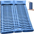 Camping Sleeping Pad Ultralight Camping Mat with Pillow Built-in Foot Pump Inflatable Sleeping Pads Compact for Camping Backpacking Hiking Traveling TentDouble