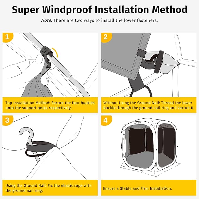 East Oak Sun Shade Sail Canopy Cover for East Oak Screen House &amp Pop-Up Tent 10 x 10 FT Sun Protection UPF 50+ 210D Oxford Silver-Coated Fabric 74 x 54 Pack of 3 (Not Include Tent)