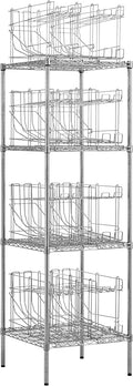 Commercial 24 x 24 Chrome Wire Shelf Kit with 8 Wire Can Racks (28W-670)