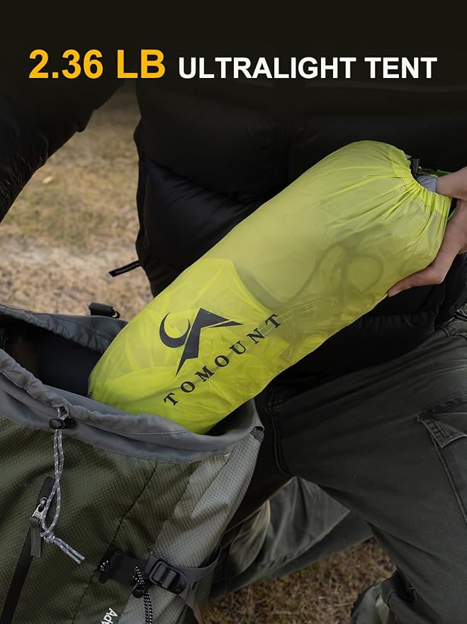 TOMOUNT Ultralight Bivy Tent 15D Nylon Trekking Pole Tent for one PersonLightweight Backpacking TentWaterproof Windproof Tents for ClimbingCampingHikingTrekking
