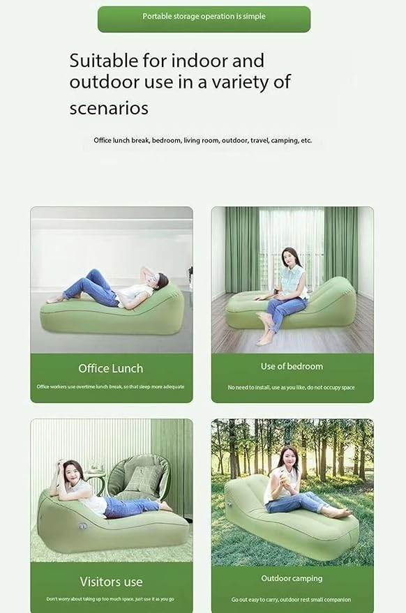 Portable Inflatable Sofa Bed Inflatable Recliner Outdoor Camping Leisure Can Store Electricity Sofa Inflatable Chair Camping Accessories
